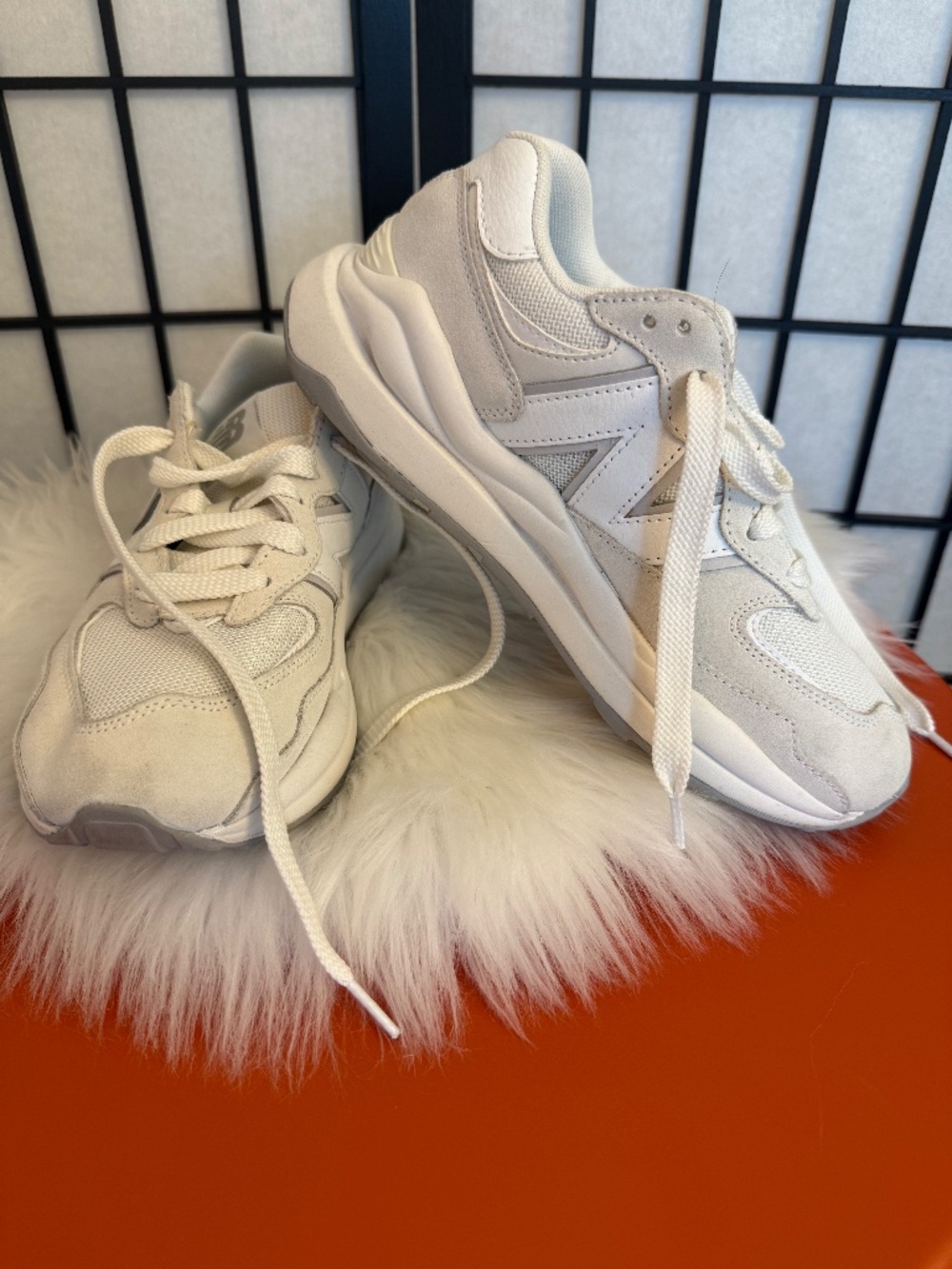 New Balance 57/40 Sneakers in Oat White - Picture 2 of 5